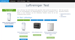 Desktop Screenshot of luftreinigertest.net